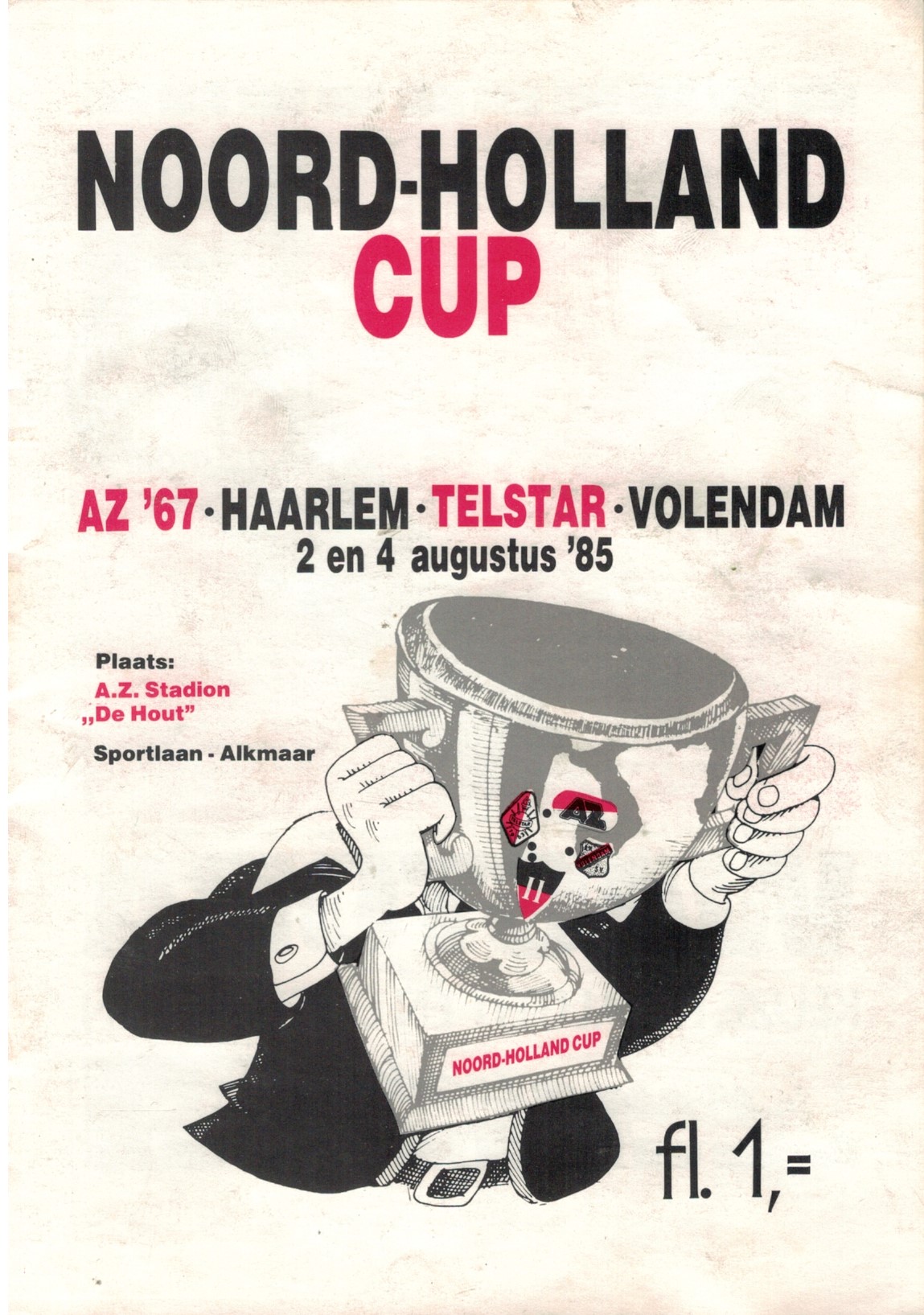AZ Programma 4-aug-1985 AZ-Haarlem-NH-Cup